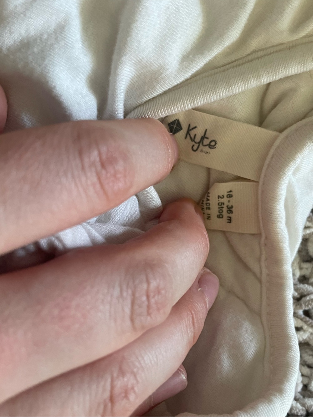 White Kyte Baby Sleep Sack 18-36m 2.5 tog - Picture 4 of 9